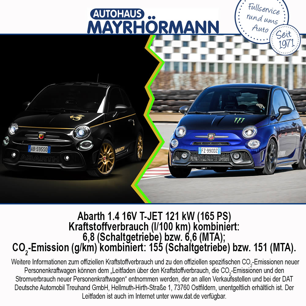 Abarth 595 Sondermodelle im Autohaus Mayrhoermann GmbH in Augsburg - Diedorf, Biburg