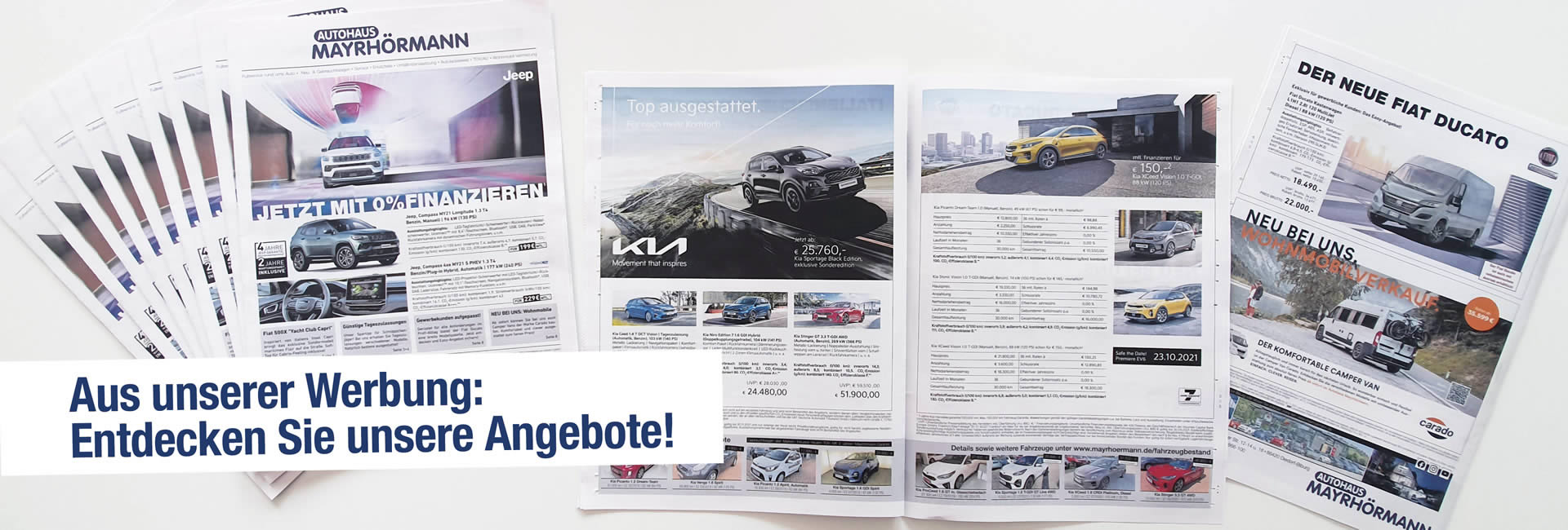 Slider aus unserer Werbung – Beilage Autohaus Mayrhörmann GmbH 09-2021