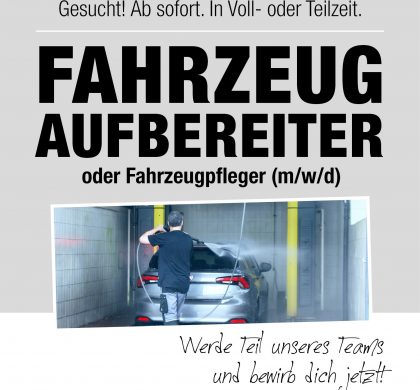 Stellenangebot Fahrzeugaufbereitung im Autohaus Mayrhörmann GmbH 09-2021