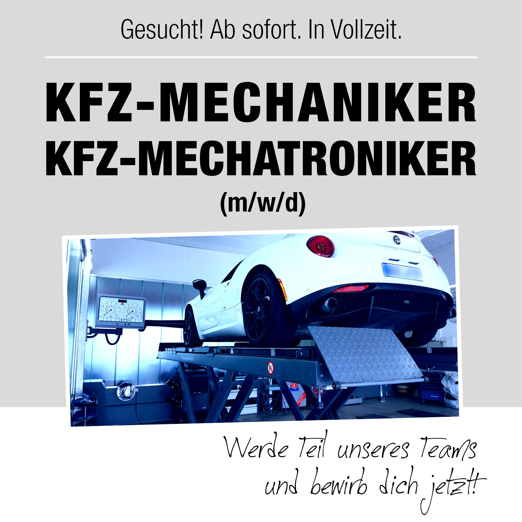 Kfz-Mechaniker / Kfz-Mechatroniker (m/w/d) gesucht