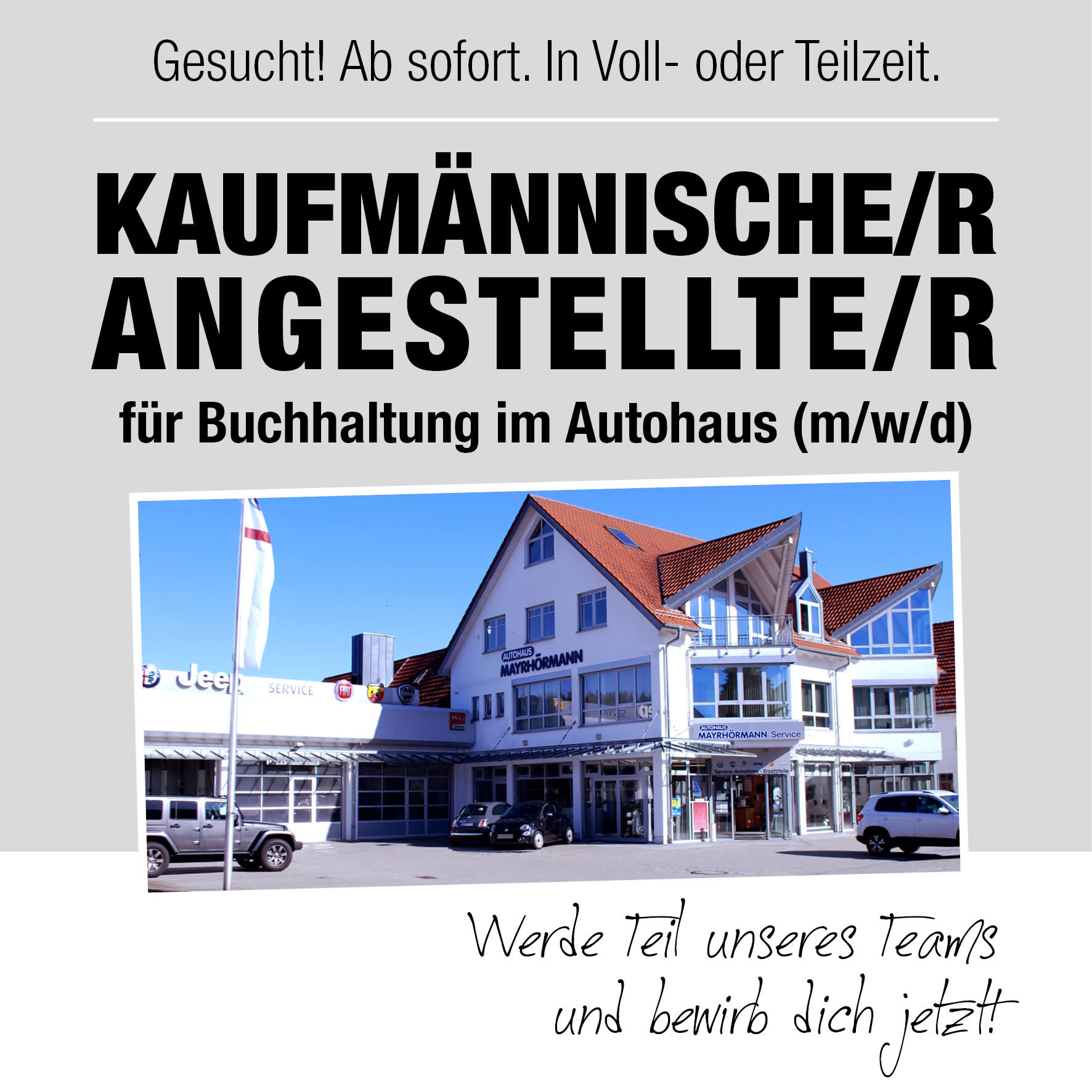 Kaufmännische/r Angestellte/r (m/w/d) für Buchhaltung im Autohaus