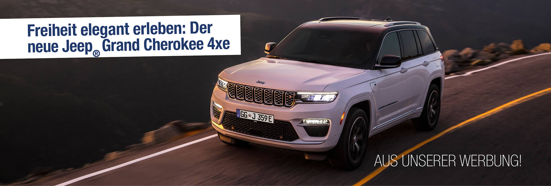 Webslider Jeep Grand Cherokee 4xe im Autohaus Mayrhörmann GmbH